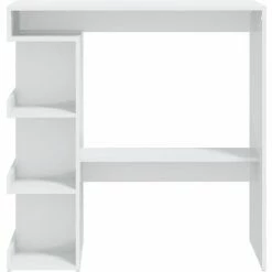 Meilleure affaire ⌛ INLIFE Table De Bar étagère De Rangement Blanc Brillant 100x50x101,5cm - Blanc 😉 11 Meilleure affaire ⌛ INLIFE Table De Bar étagère De Rangement Blanc Brillant 100x50x101,5cm - Blanc 😉 -Table haute Boutique 59173183 5