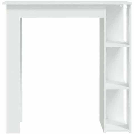 De gros 😍 INLIFE Table De Bar Avec étagère Blanc 102x50x103,5 Cm Aggloméré - Blanc 💯 7 De gros 😍 INLIFE Table De Bar Avec étagère Blanc 102x50x103,5 Cm Aggloméré - Blanc 💯 – Image 5