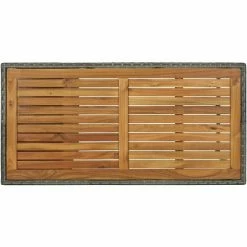 Acheter 🎁 INLIFE Meuble De Bar De Jardin 5 Pcs Et Coussins Résine Tressée Gris - Gris 🛒 -Table haute Boutique 59173227 3