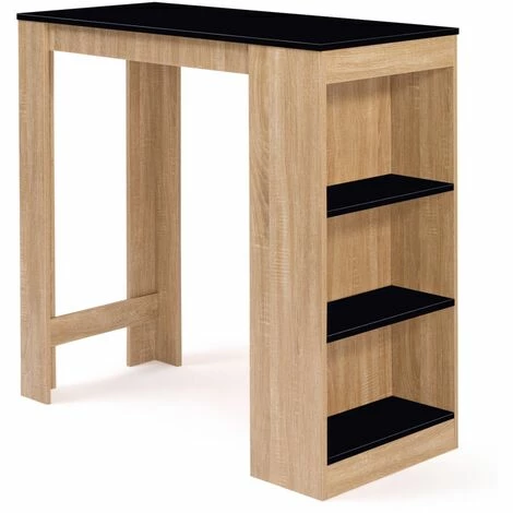 Meilleure affaire 😍 IDMARKET Table De Bar BARTH 2 à 4 Personnes Bois Imitation Hêtre Plateau Noir ❤️ 4 Meilleure affaire 😍 IDMARKET Table De Bar BARTH 2 à 4 Personnes Bois Imitation Hêtre Plateau Noir ❤️ – Image 2