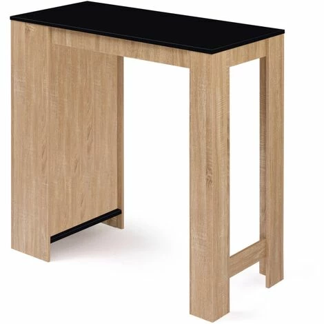 Meilleure affaire 😍 IDMARKET Table De Bar BARTH 2 à 4 Personnes Bois Imitation Hêtre Plateau Noir ❤️ 6 Meilleure affaire 😍 IDMARKET Table De Bar BARTH 2 à 4 Personnes Bois Imitation Hêtre Plateau Noir ❤️ – Image 4