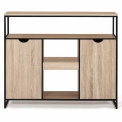 Grosses soldes ⌛ IDMARKET Meuble De Bar Avec Portes Et étagères DETROIT Design Industriel 😀 11 Grosses soldes ⌛ IDMARKET Meuble De Bar Avec Portes Et étagères DETROIT Design Industriel 😀 -Table haute Boutique 59281496 5