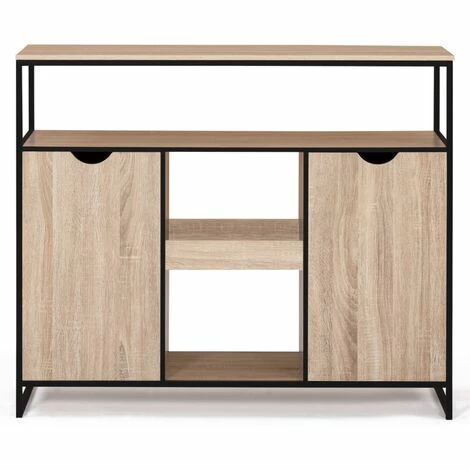 Grosses soldes ⌛ IDMARKET Meuble De Bar Avec Portes Et étagères DETROIT Design Industriel 😀 7 Grosses soldes ⌛ IDMARKET Meuble De Bar Avec Portes Et étagères DETROIT Design Industriel 😀 – Image 5