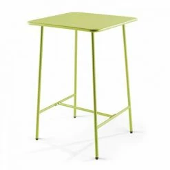 Budget 🔥 OVIALA Palavas - Table De Bar Acier Vert - Vert 🛒
