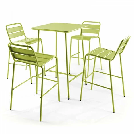 Budget 🔥 OVIALA Palavas - Table De Bar Acier Vert - Vert 🛒 5 Budget 🔥 OVIALA Palavas - Table De Bar Acier Vert - Vert 🛒 – Image 3