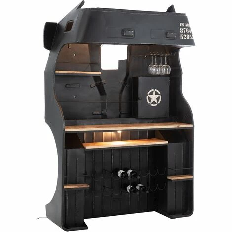 Vente flash 👍 LES TENDANCES Bar Camion En Métal Noir Bob L 220 Cm 🎁 5 Vente flash 👍 LES TENDANCES Bar Camion En Métal Noir Bob L 220 Cm 🎁 – Image 3