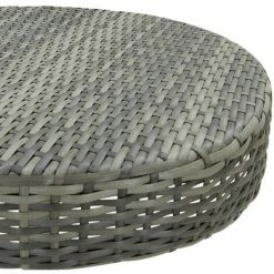 Promo 💯 Topdeal Ensemble De Bar De Jardin 3 Pcs Et Coussins Résine Tressée Gris FF3064765_FR 🎉 -Table haute Boutique 59653126 5