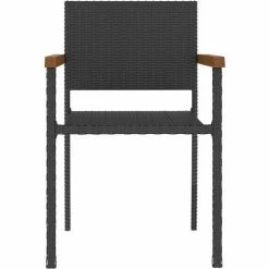 De gros 🎁 Topdeal Ensemble De Salle à Manger D'extérieur 7pcs Résine Tressée Noir FF3059367_FR 👍 9 De gros 🎁 Topdeal Ensemble De Salle à Manger D'extérieur 7pcs Résine Tressée Noir FF3059367_FR 👍 -Table haute Boutique 59653170 3