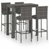 Le moins cher 🛒 Topdeal Ensemble De Bar De Jardin 5 Pcs Et Coussins Résine Tressée Gris FF3064797_FR 🔔 2 Le moins cher 🛒 Topdeal Ensemble De Bar De Jardin 5 Pcs Et Coussins Résine Tressée Gris FF3064797_FR 🔔 -Table haute Boutique 59653204 1