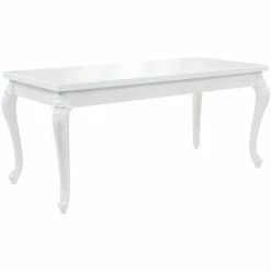 De gros ✨ INLIFE Table De Salle à Manger 179x89x81 Cm Blanc Brillant ⭐