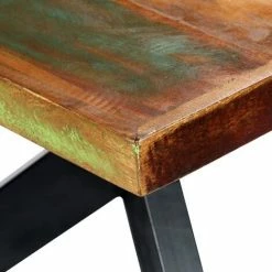 Les meilleures critiques de 😉 INLIFE Table à Dîner 200x100x75 Cm Bois De Récupération Solide 🎁 -Table haute Boutique 59848727 4