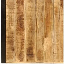 Remise 😍 NOVA Tableau à Manger Salon En Bois Massif 180x90x76 Cm Brun ⌛ -Table haute Boutique 59995255 5