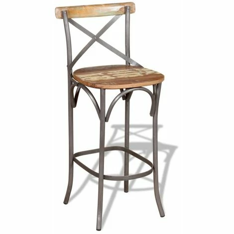 Grosses soldes 💯 NOVA Tabourets De Bar En Bois Massif De Récupération Recyclée Multicolore 🌟 3 Grosses soldes 💯 NOVA Tabourets De Bar En Bois Massif De Récupération Recyclée Multicolore 🌟