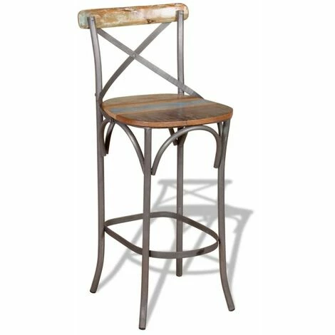 Grosses soldes 💯 NOVA Tabourets De Bar En Bois Massif De Récupération Recyclée Multicolore 🌟 5 Grosses soldes 💯 NOVA Tabourets De Bar En Bois Massif De Récupération Recyclée Multicolore 🌟 – Image 3