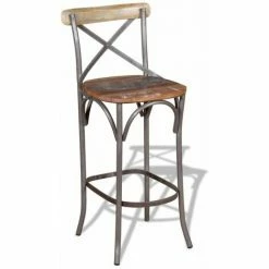 Grosses soldes 💯 NOVA Tabourets De Bar En Bois Massif De Récupération Recyclée Multicolore 🌟 11 Grosses soldes 💯 NOVA Tabourets De Bar En Bois Massif De Récupération Recyclée Multicolore 🌟 -Table haute Boutique 59995337 5