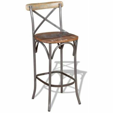 Grosses soldes 💯 NOVA Tabourets De Bar En Bois Massif De Récupération Recyclée Multicolore 🌟 7 Grosses soldes 💯 NOVA Tabourets De Bar En Bois Massif De Récupération Recyclée Multicolore 🌟 – Image 5