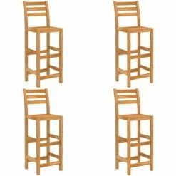 Sortie 😀 LITZEE Ensemble De Bar D'extérieur 5 Pcs Bois D'acacia Massif # 💯 10 Sortie 😀 LITZEE Ensemble De Bar D'extérieur 5 Pcs Bois D'acacia Massif # 💯 -Table haute Boutique 60165791 4