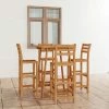 Grosses soldes 👍 LITZEE Ensemble De Bar D'extérieur 5 Pcs Bois D'acacia Massif # ❤️