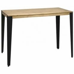 Grosses soldes 🧨 Table Mange Debout Lunds 60X140x110cm Noir-Vieilli. Box Furniture - Noir 🛒