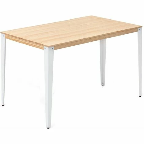 Coupon 🌟 Table Mange Debout Lunds 80X160x110cm Blanc-Naturel. Box Furniture - Blanc 🤩 3 Coupon 🌟 Table Mange Debout Lunds 80X160x110cm Blanc-Naturel. Box Furniture - Blanc 🤩