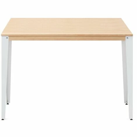 Coupon 🌟 Table Mange Debout Lunds 80X160x110cm Blanc-Naturel. Box Furniture - Blanc 🤩 4 Coupon 🌟 Table Mange Debout Lunds 80X160x110cm Blanc-Naturel. Box Furniture - Blanc 🤩 – Image 2