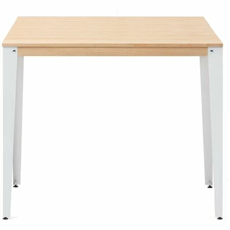 Meilleur prix 🌟 Table Mange Debout Lunds 60X140x110cm Blanc-Naturel. Box Furniture - Blanc ✨ 4 Meilleur prix 🌟 Table Mange Debout Lunds 60X140x110cm Blanc-Naturel. Box Furniture - Blanc ✨ – Image 2