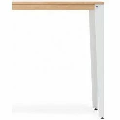 Sortie 😀 Table Mange Debout Lunds 60X100x110cm Blanc-Naturel. Box Furniture - Blanc 🎉 -Table haute Boutique 60283894 4