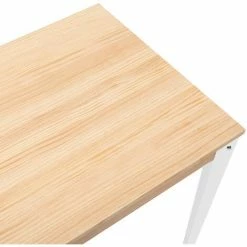 Sortie 😀 Table Mange Debout Lunds 60X100x110cm Blanc-Naturel. Box Furniture - Blanc 🎉 -Table haute Boutique 60283894 5