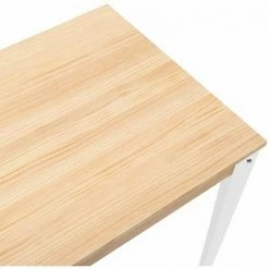 Vente flash ⭐ Table Mange Debout Lunds 80X120x110cm Blanc-Naturel. Box Furniture - Blanc 👍 -Table haute Boutique 60283896 4