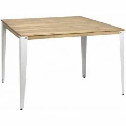 Meilleure vente 🥰 Table Mange Debout Lunds 80X160x110cm Blanc-Vieilli. Box Furniture - Blanc ⭐