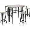 Les meilleures critiques de ✔️ HOMCOM Ensemble Table De Bar Style Industriel 6 Pièces - 2 Tables, 4 Tabourets - Acier Noir Panneaux Particules Aspect Bois Gris - Gris ⭐ -Table haute Boutique 60352090 1