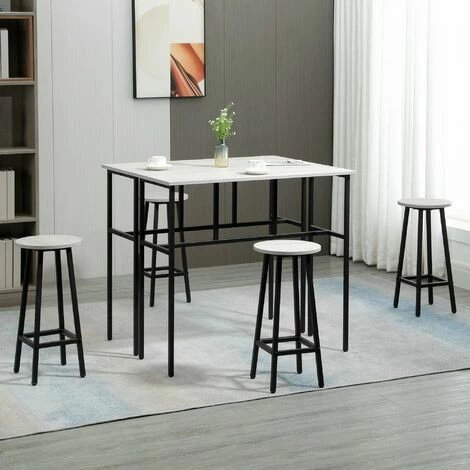 Les meilleures critiques de ✔️ HOMCOM Ensemble Table De Bar Style Industriel 6 Pièces - 2 Tables, 4 Tabourets - Acier Noir Panneaux Particules Aspect Bois Gris - Gris ⭐ 4 Les meilleures critiques de ✔️ HOMCOM Ensemble Table De Bar Style Industriel 6 Pièces - 2 Tables, 4 Tabourets - Acier Noir Panneaux Particules Aspect Bois Gris - Gris ⭐ – Image 2