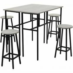 Les meilleures critiques de ✔️ HOMCOM Ensemble Table De Bar Style Industriel 6 Pièces - 2 Tables, 4 Tabourets - Acier Noir Panneaux Particules Aspect Bois Gris - Gris ⭐ 11 Les meilleures critiques de ✔️ HOMCOM Ensemble Table De Bar Style Industriel 6 Pièces - 2 Tables, 4 Tabourets - Acier Noir Panneaux Particules Aspect Bois Gris - Gris ⭐ -Table haute Boutique 60352090 5