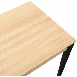 Remise 👍 Table Mange Debout Lunds 80X120x110cm Noir-Naturel. Box Furniture - Noir 🤩 -Table haute Boutique 60359750 4
