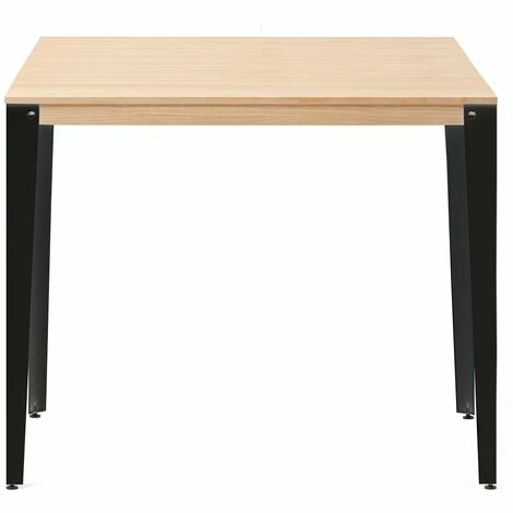 Bon marché 🌟 Table Mange Debout Lunds 60X140x110cm Noir-Naturel. Box Furniture - Noir 🤩 4 Bon marché 🌟 Table Mange Debout Lunds 60X140x110cm Noir-Naturel. Box Furniture - Noir 🤩 – Image 2