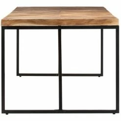 Coupon 😉 INLIFE Table à Dîner 180x90x76 Cm Bois Massif D'acacia Et De Manguier 💯 -Table haute Boutique 60598072 4