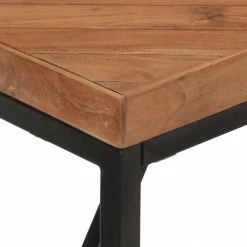 Coupon 😉 INLIFE Table à Dîner 180x90x76 Cm Bois Massif D'acacia Et De Manguier 💯 -Table haute Boutique 60598072 5