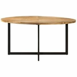 Le moins cher 🔥 INLIFE Table à Dîner 150x75 Cm Bois De Manguier Massif ❤️ -Table haute Boutique 60598221 2