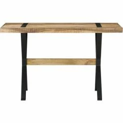 Remise 😀 INLIFE Table De Salle à Manger 120x60x76 Cm Bois De Manguier Brut ⭐ -Table haute Boutique 60599459 2