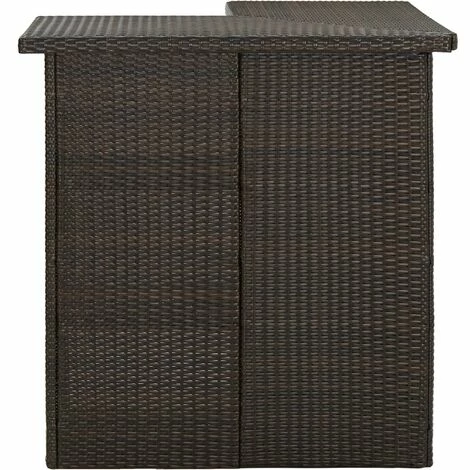 Acheter ✔️ INLIFE Meuble De Bar De Jardin 4 Pcs Et Coussins Résine Tressée Marron 🧨 6 Acheter ✔️ INLIFE Meuble De Bar De Jardin 4 Pcs Et Coussins Résine Tressée Marron 🧨 – Image 4