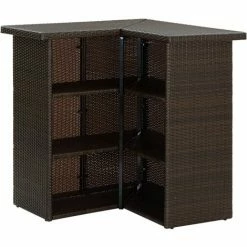 Acheter ✔️ INLIFE Meuble De Bar De Jardin 4 Pcs Et Coussins Résine Tressée Marron 🧨 11 Acheter ✔️ INLIFE Meuble De Bar De Jardin 4 Pcs Et Coussins Résine Tressée Marron 🧨 -Table haute Boutique 60599474 5