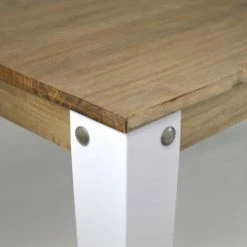 Promo 🤩 Table Mange Debout Lunds 60X110x110cm Blanc-Vieilli. Box Furniture - Blanc ✔️ -Table haute Boutique 60806686 4