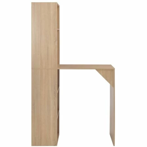 Offres ⌛ NOVA Table De Bar Avec Armoire Bibliothèque En Bois Table Moderne Différentes Couleurs Couleur : Chêne 🎉 6 Offres ⌛ NOVA Table De Bar Avec Armoire Bibliothèque En Bois Table Moderne Différentes Couleurs Couleur : Chêne 🎉 – Image 4