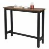 Vente flash ✨ NOVA Table Haute Moderne De La Structure En Métal De Bar Et Du Bois Différentes Couleurs Couleur : Noir Et Hêtre 😉 -Table haute Boutique 60807293 1