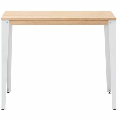 Grosses soldes 👏 Table Mange Debout Lunds 60X120x110cm Blanc-Naturel. Box Furniture - Blanc 😉 4 Grosses soldes 👏 Table Mange Debout Lunds 60X120x110cm Blanc-Naturel. Box Furniture - Blanc 😉 – Image 2