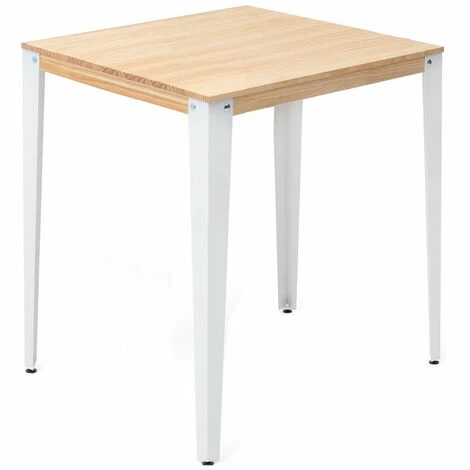 Coupon 🎉 Table Mange Debout Lunds 70X70x110cm Blanc-Naturel. Box Furniture - Blanc 💯 3 Coupon 🎉 Table Mange Debout Lunds 70X70x110cm Blanc-Naturel. Box Furniture - Blanc 💯