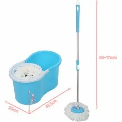 Meilleur prix 😀 DYHF Balai Serpillière Microfibre Avec Seau Essoreur Bleu - Bleu 🔥 -Table haute Boutique 60858310 3