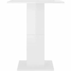 Budget 🧨 FIMEI Table De Bistro Blanc Brillant 60x60x75 Cm Aggloméré 🎁 -Table haute Boutique 60966167 4