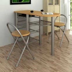 Promo 🧨 FIMEI Ensemble De Table Et De Chaises De Bar / Cuisine Bois 😀 -Table haute Boutique 60967040 3