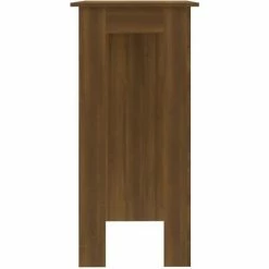 Bon marché 🔔 FIMEI Table De Bar Avec étagère Chêne Marron 102x50x103,5cm Aggloméré ❤️ -Table haute Boutique 60968929 4